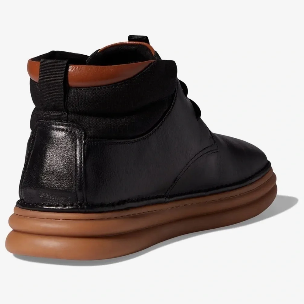 New Stacy Adams Men’s Delson Black Chuka Black Leather Boots
